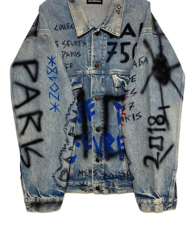 中古・古着通販】BALENCIAGA (バレンシアガ) GRAPHIC DENIM JACKET