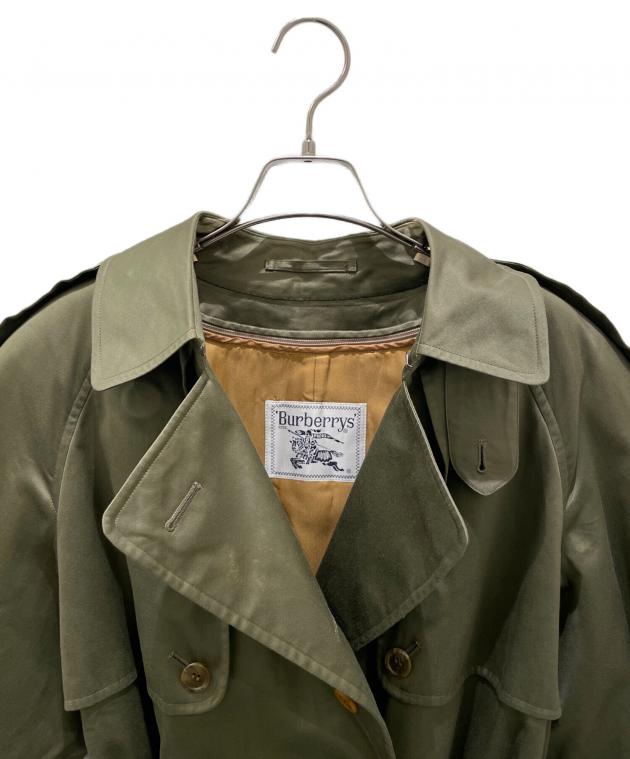 希少Burberrysトレンチコート カーキ キャメルの襟とライナー付き 希少