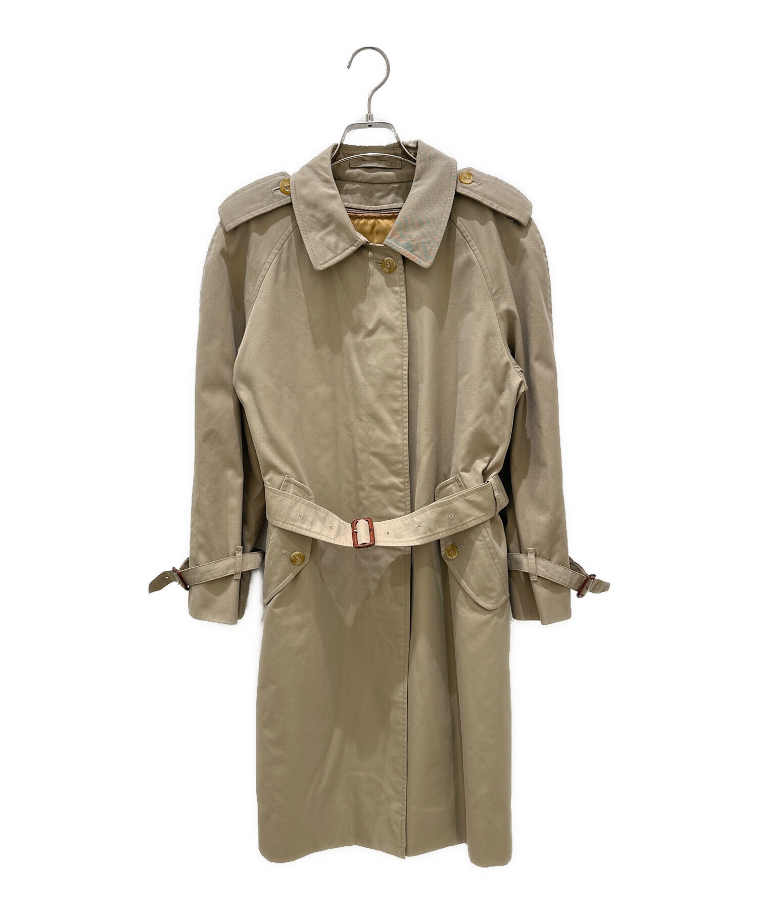 バーバリー ステンカラーコート ライナー付き ノバチェック カーキ