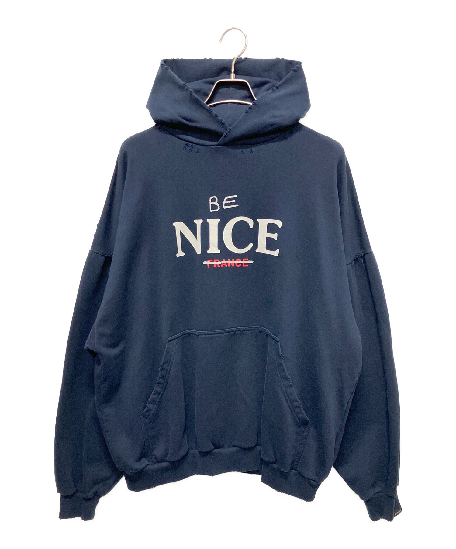 中古・古着通販】BALENCIAGA (バレンシアガ) BE NICE ロゴパーカー