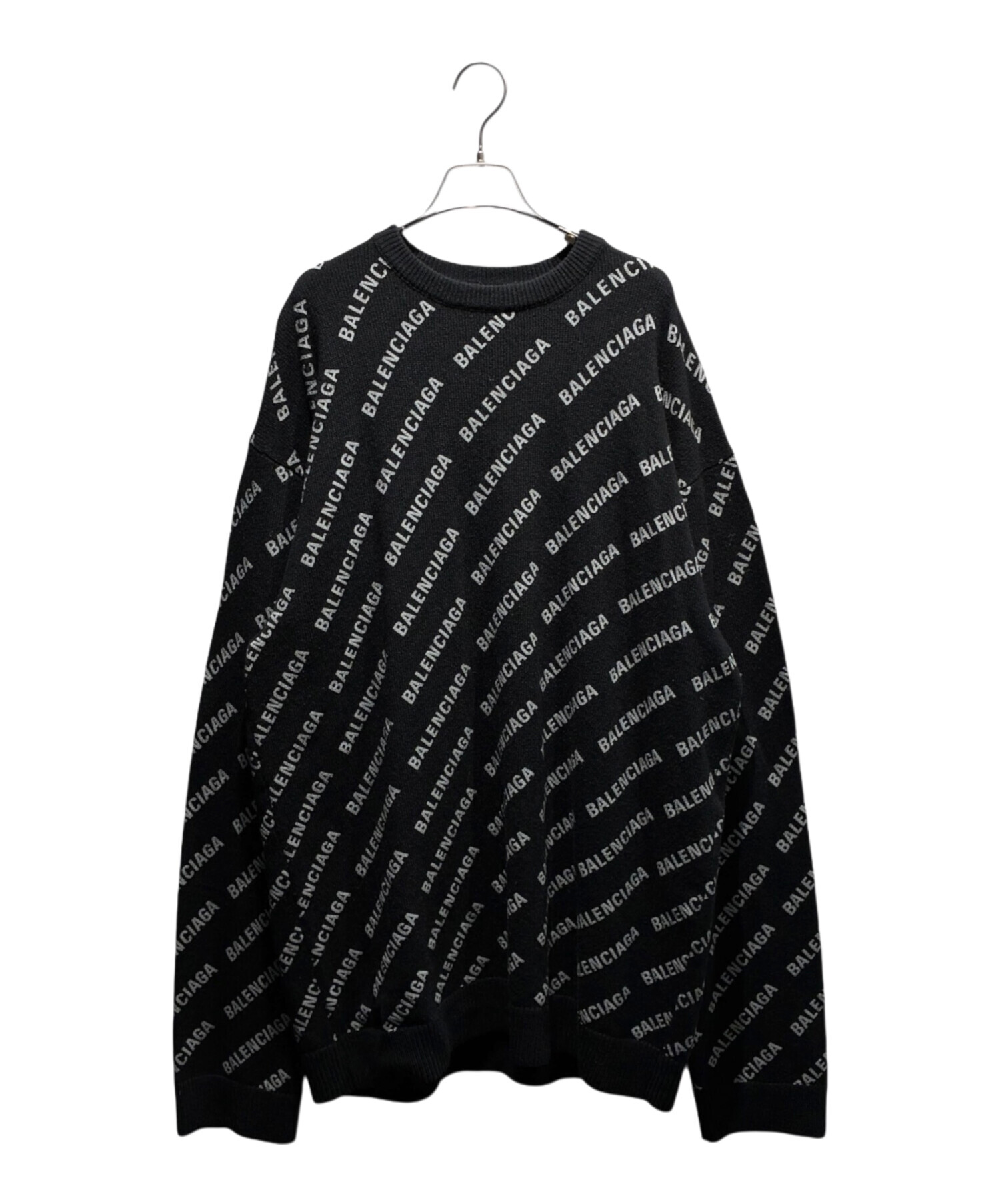 中古・古着通販】BALENCIAGA (バレンシアガ) オールオーバーロゴニット