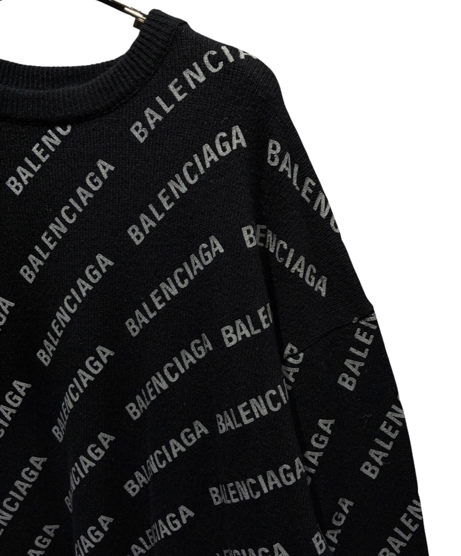 中古・古着通販】BALENCIAGA (バレンシアガ) オールオーバーロゴニット