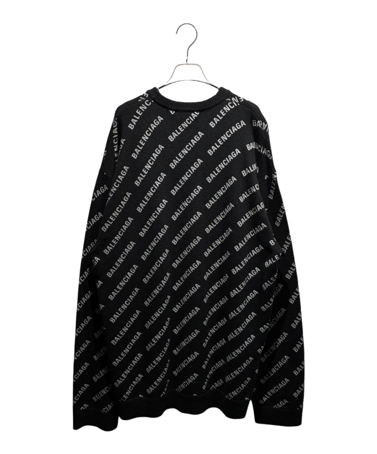 中古・古着通販】BALENCIAGA (バレンシアガ) オールオーバーロゴニット