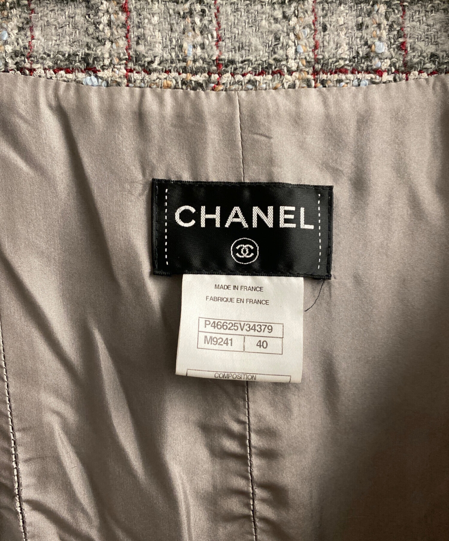 中古・古着通販】CHANEL (シャネル) ツイードコート グレー サイズ:40