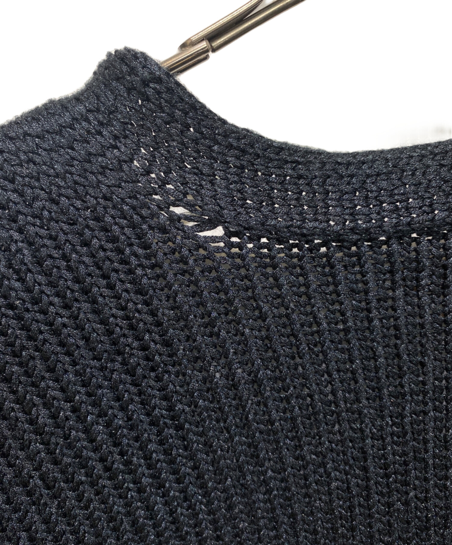 HERMES ネイビー クルーネックニット HERMES ネイビー クルーネックセーター XS 中古・古着通販】HERMES