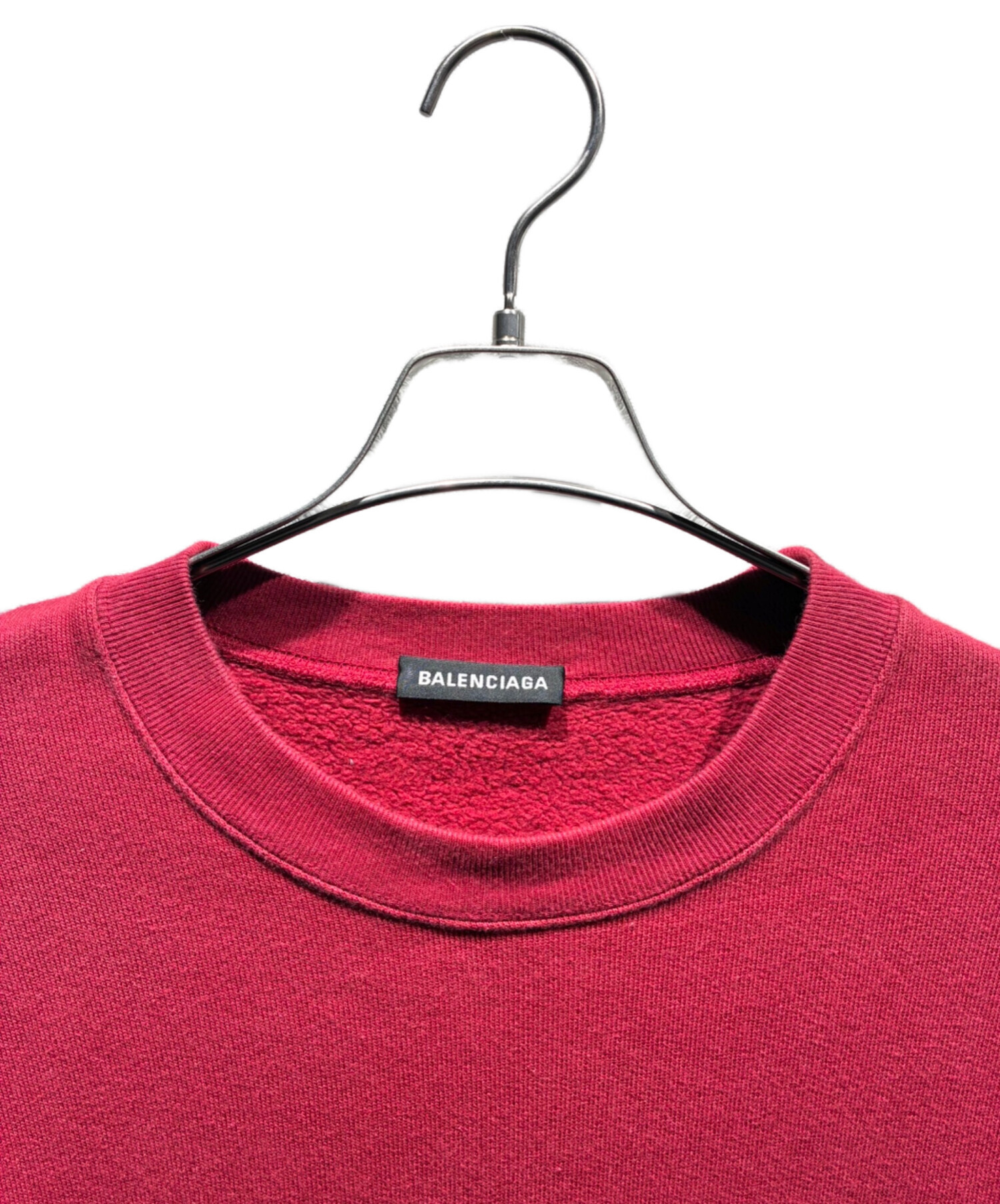 中古・古着通販】BALENCIAGA (バレンシアガ) ロゴスウェット レッド