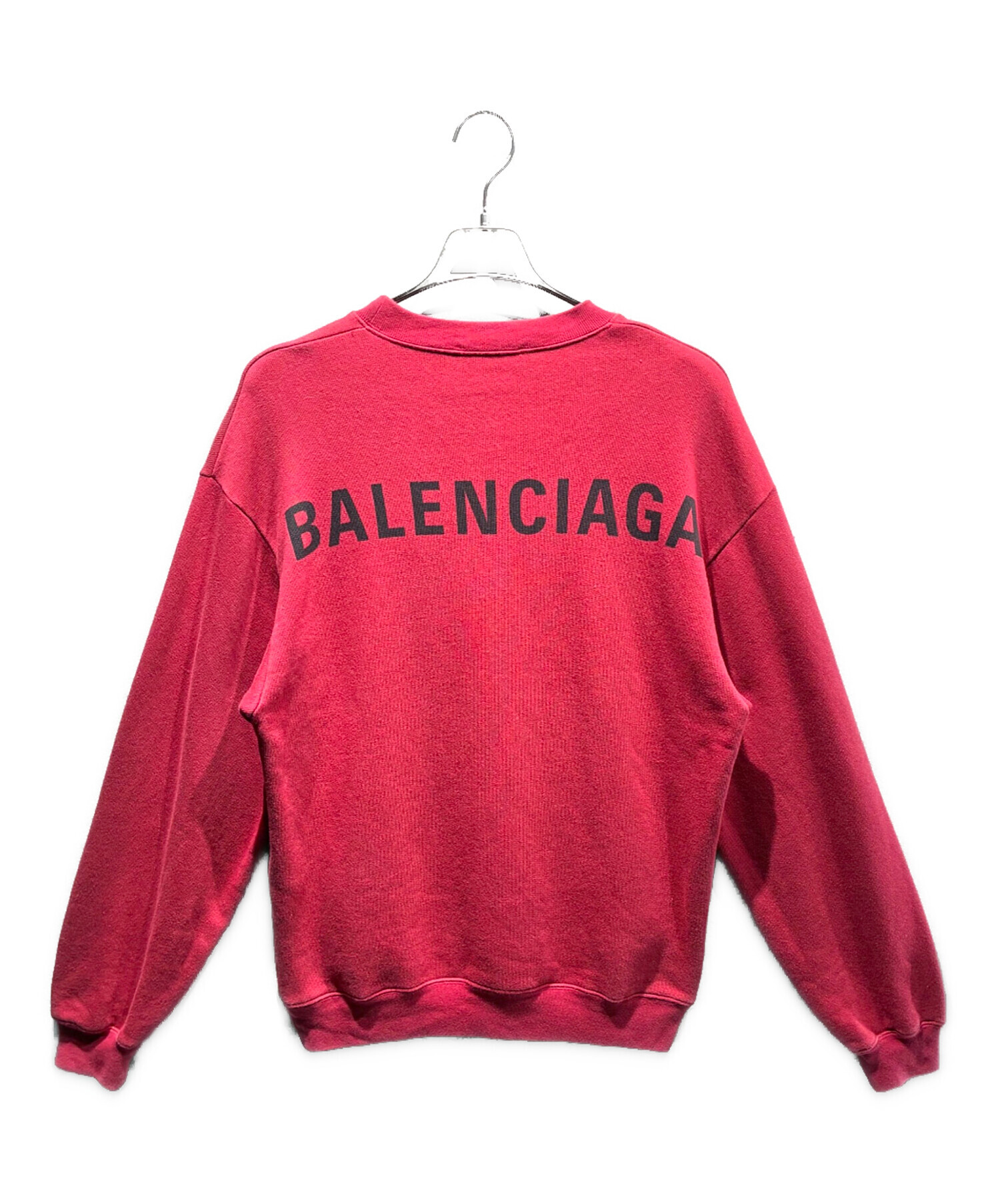 中古・古着通販】BALENCIAGA (バレンシアガ) ロゴスウェット レッド