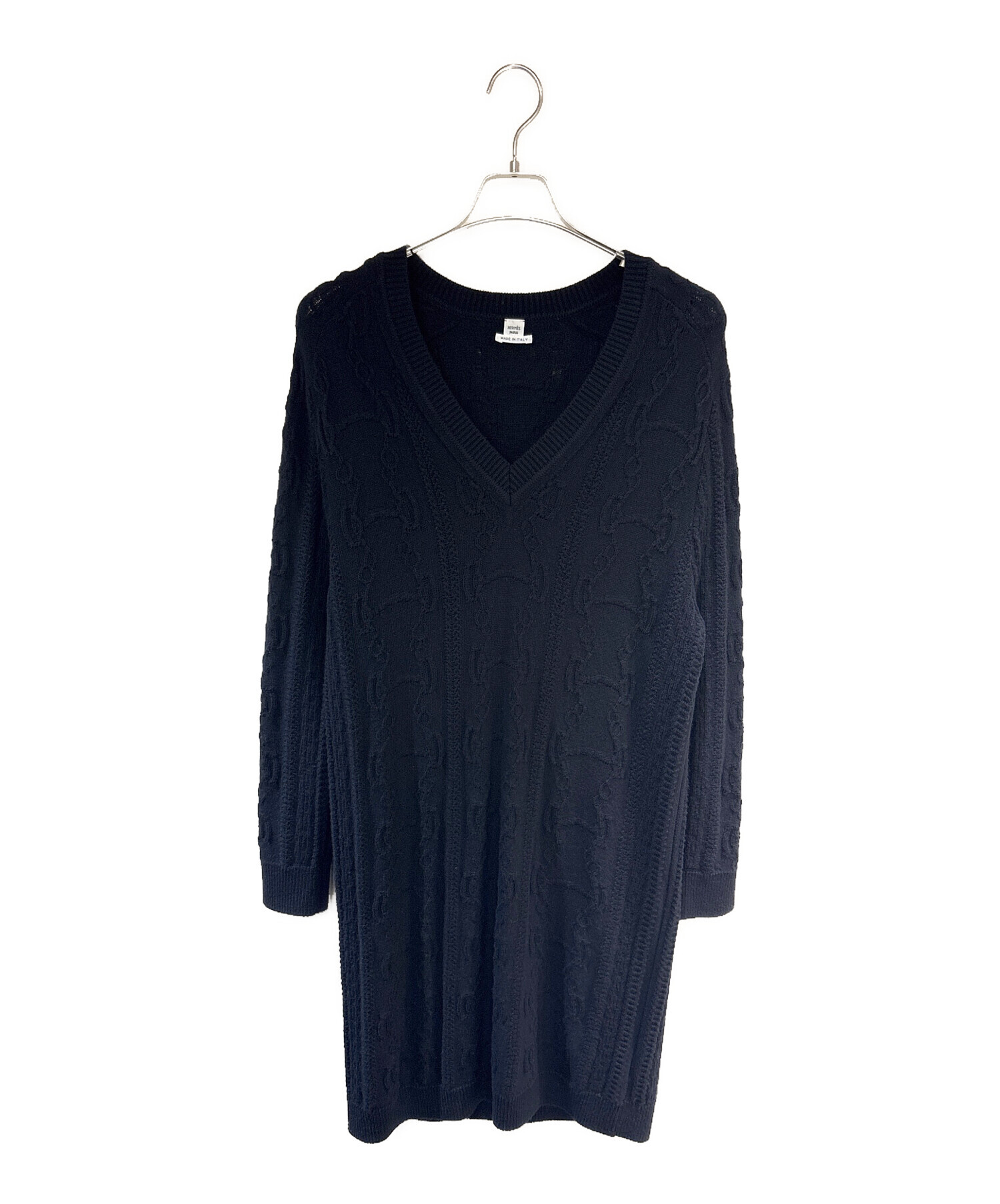 中古・古着通販】HERMES (エルメス) カシミヤ混シェーヌダンクルニット