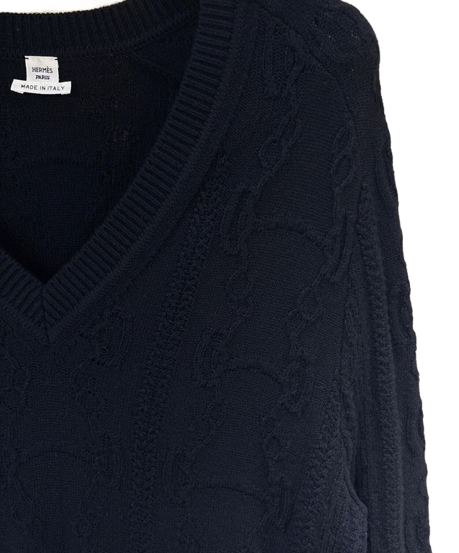 中古・古着通販】HERMES (エルメス) カシミヤ混シェーヌダンクルニット