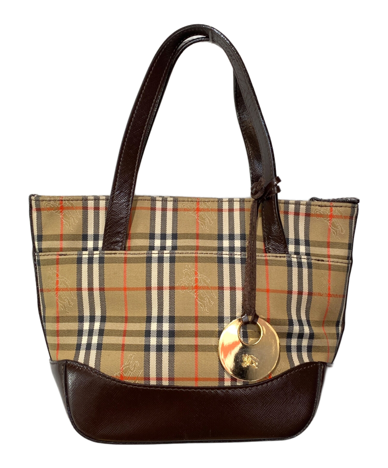 バーバリー ミニトートバック ブラウン BURBERRY / バーバリー】ノバ 