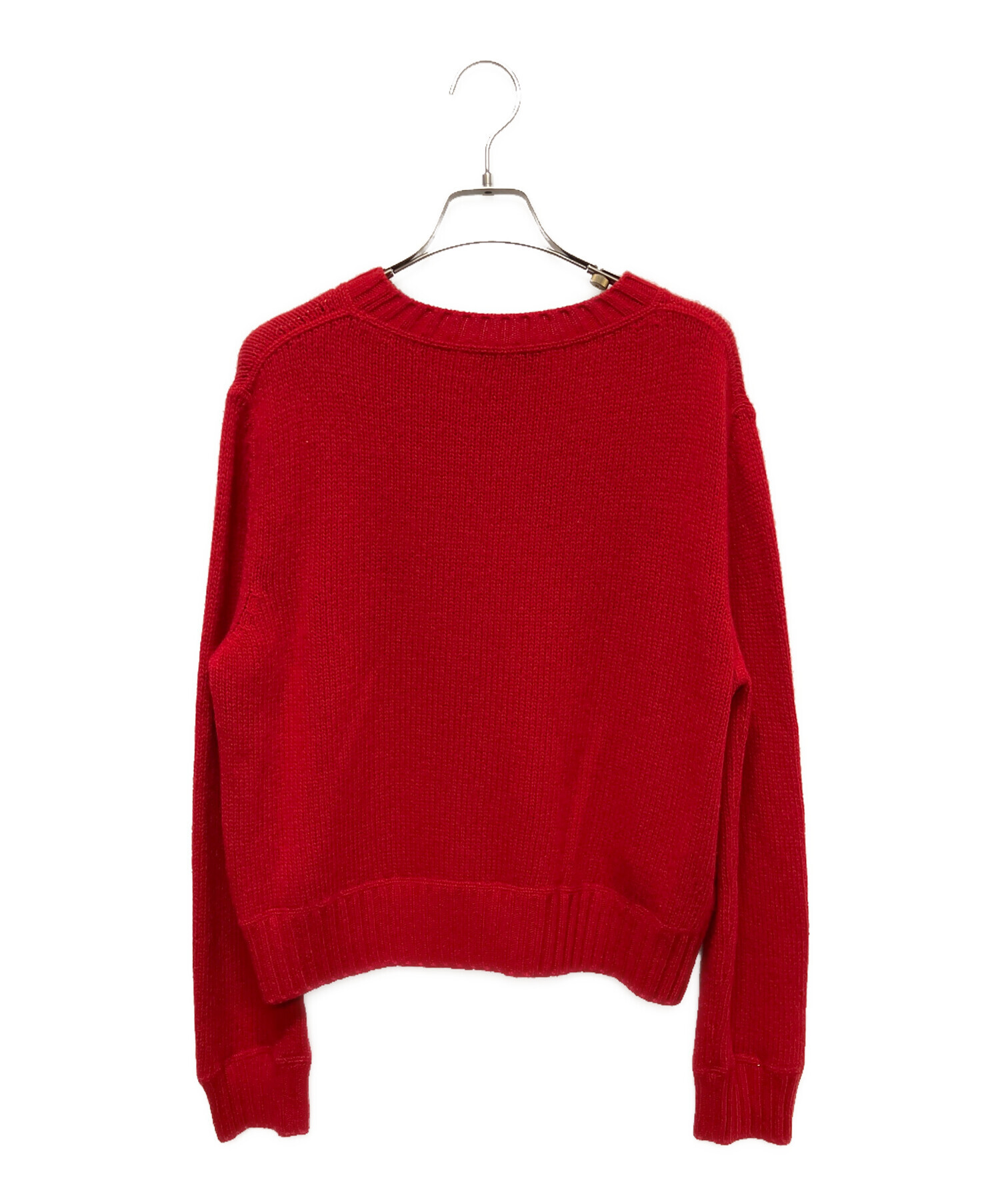 中古・古着通販】PRADA (プラダ) カシミヤ混 ロゴデザインクルーネック