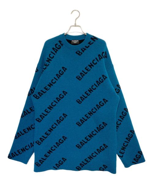 中古・古着通販】BALENCIAGA (バレンシアガ) オールオーバーロゴニット