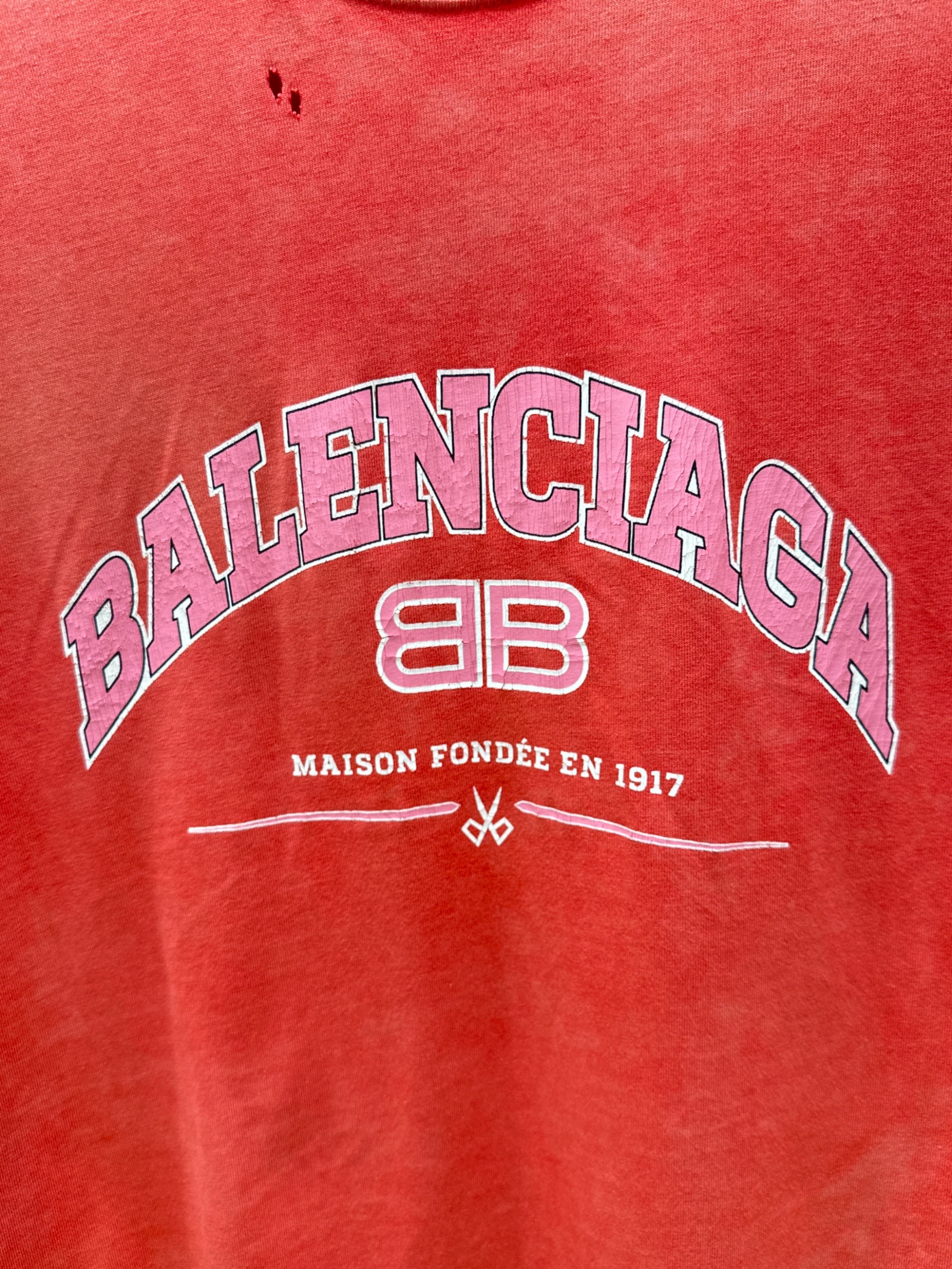 中古・古着通販】BALENCIAGA (バレンシアガ) ダメージ加工Tシャツ