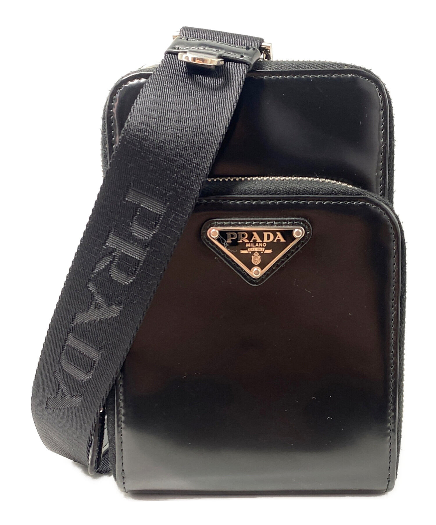 中古・古着通販】PRADA (プラダ) ロゴプレートショルダーポーチ