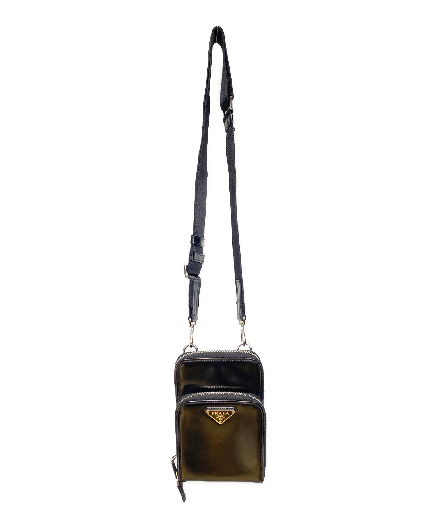 中古・古着通販】PRADA (プラダ) ロゴプレートショルダーポーチ