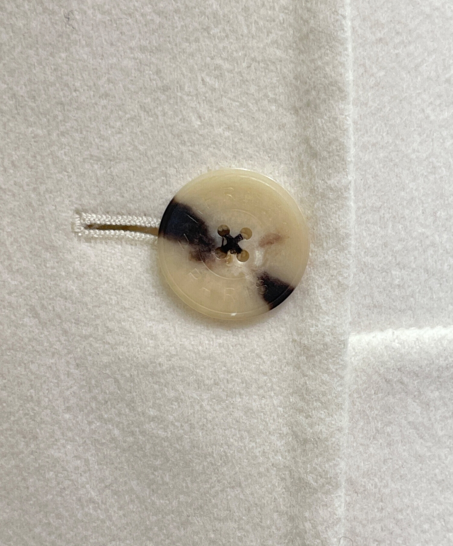 中古・古着通販】HERMES (エルメス) カシミヤハーフコート アイボリー