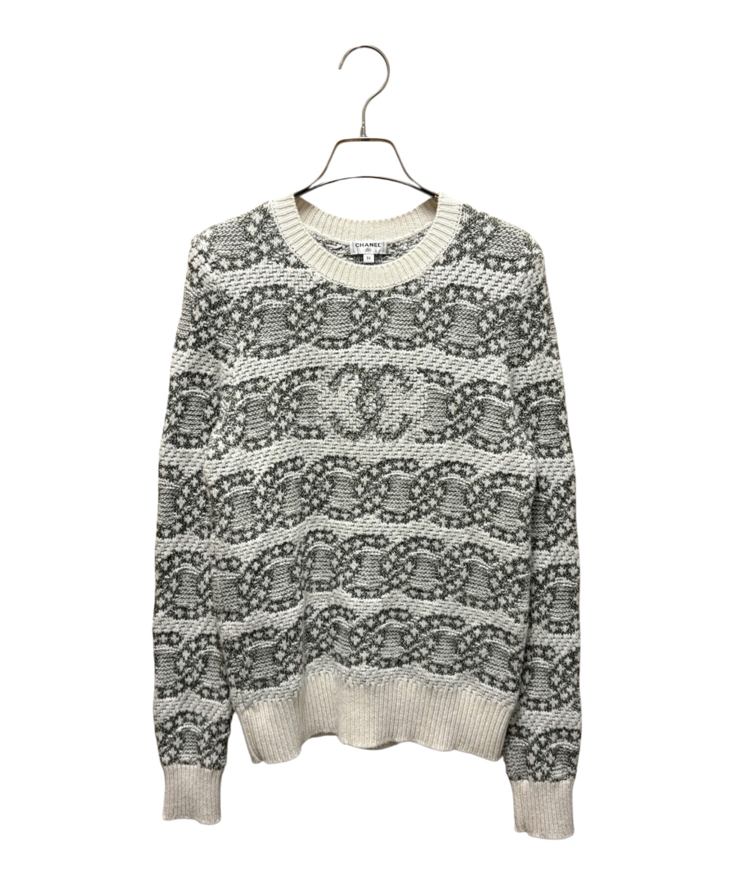 中古・古着通販】CHANEL (シャネル) ココマークジャガードニット