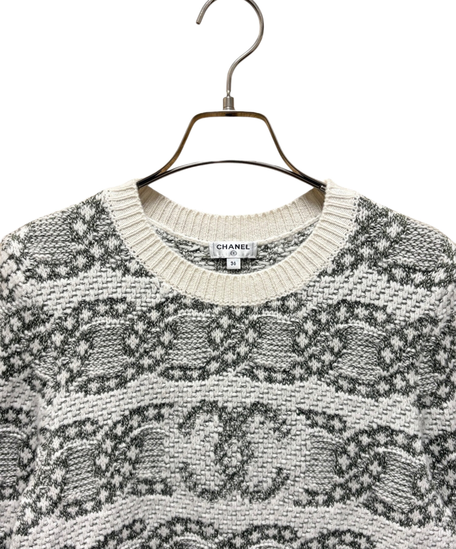 中古・古着通販】CHANEL (シャネル) ココマークジャガードニット