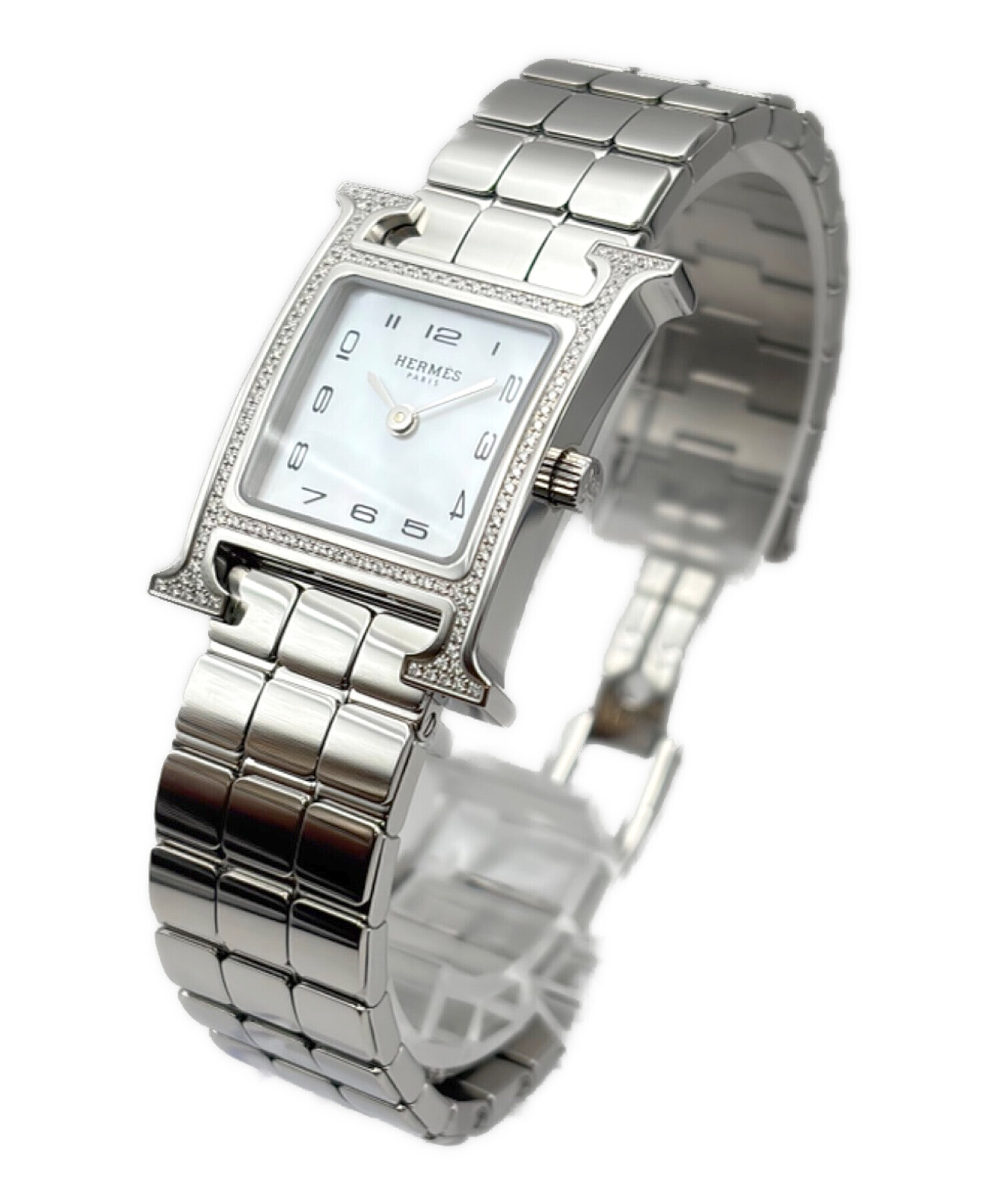 エルメスH時計 文字盤ホワイト エルメス HウォッチPM 25mm ホワイト