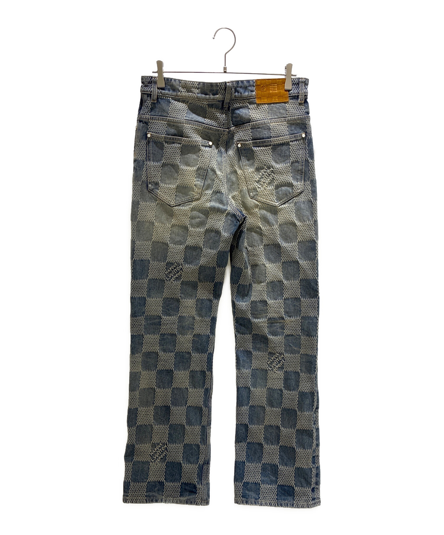 24秋冬 LOUIS VUITTON ダミエ デニムパンツ 季節問わず長く着れる 中古・古着通販】LOUIS VUITTON (ルイ ヴィトン) ウォッシュドダミエ
