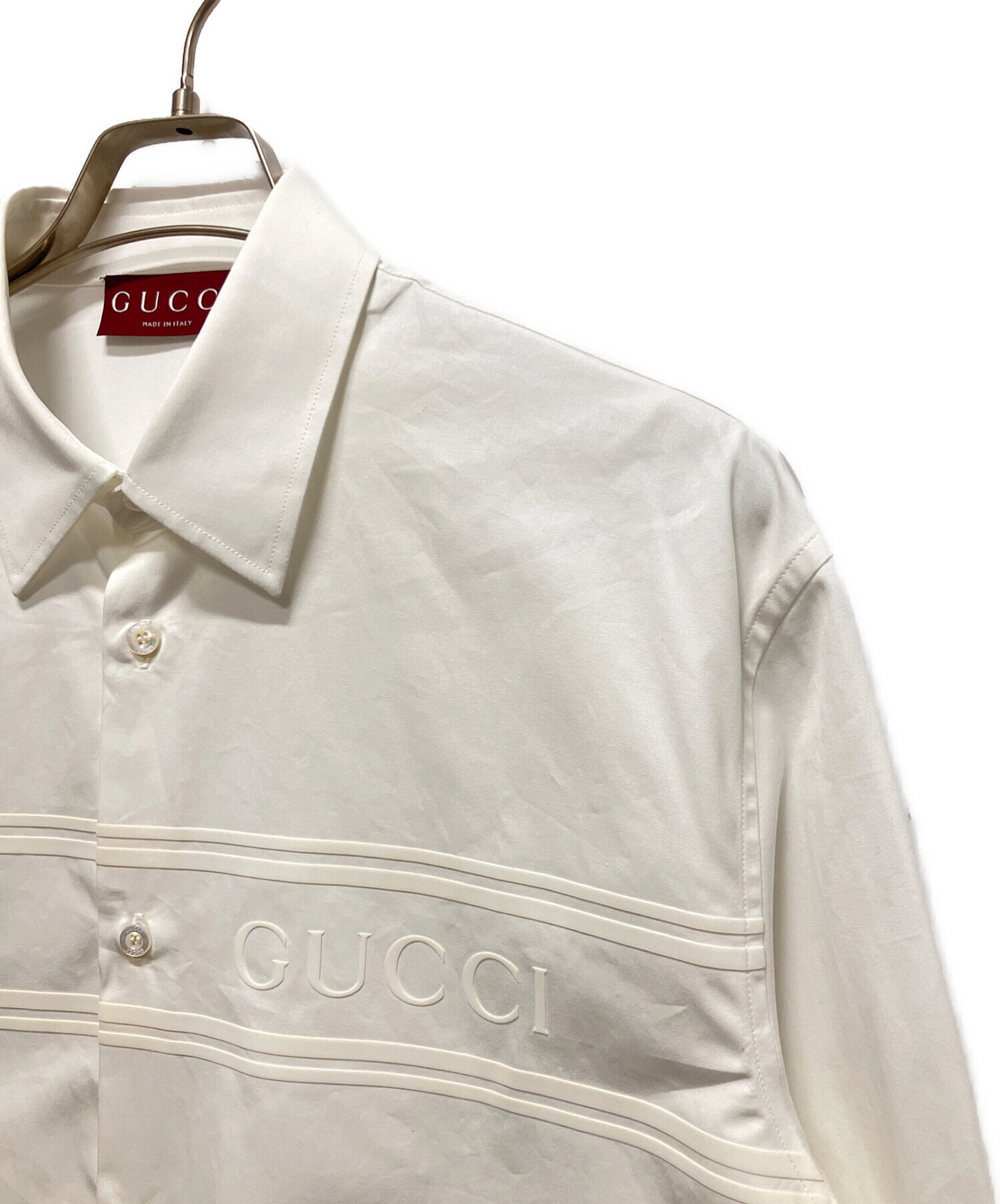 【中古】 デザイナー 中古・古着通販】GUCCI (グッチ) 24AW Logo Cotton Long Sleeve Shirt