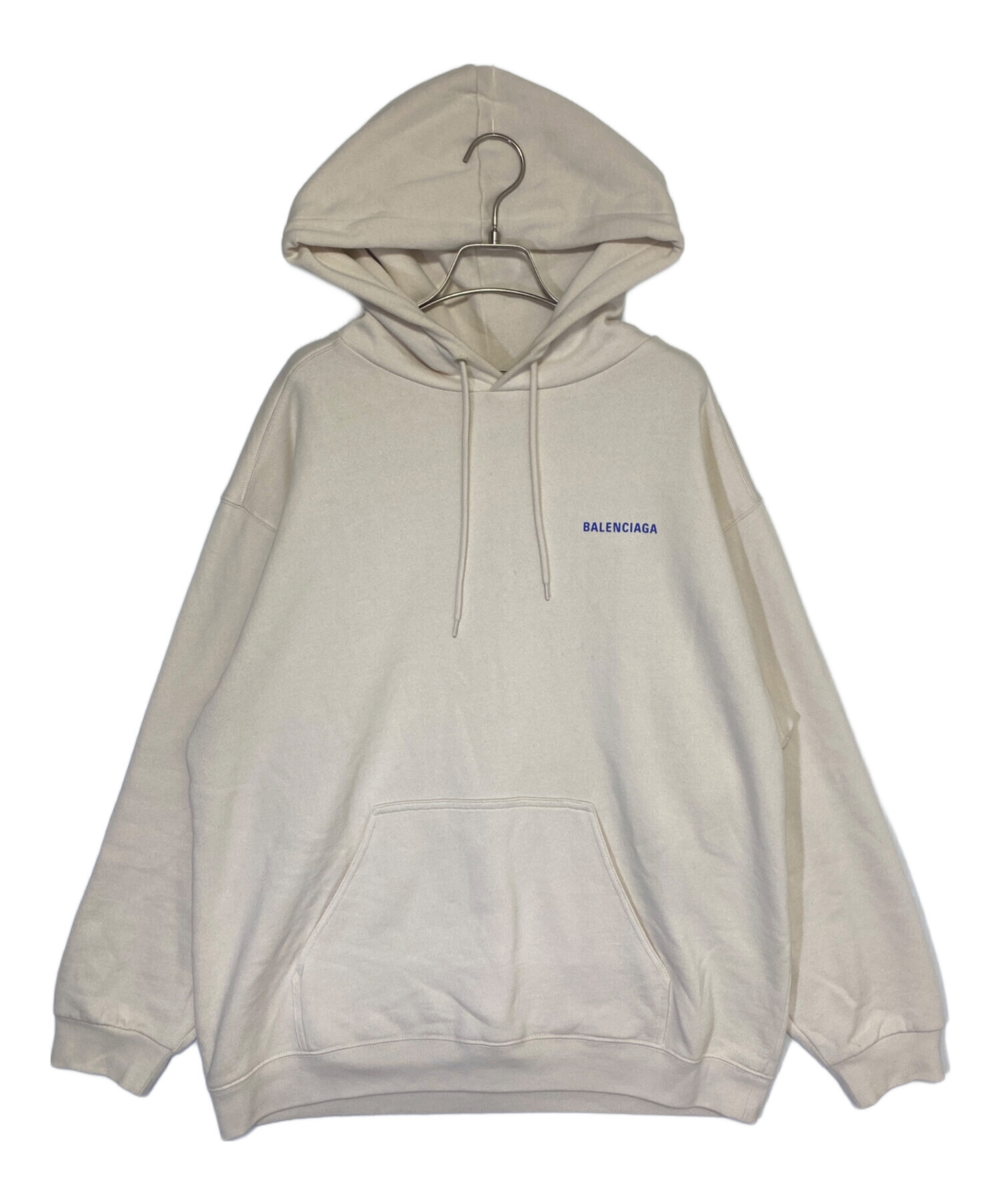 中古・古着通販】BALENCIAGA (バレンシアガ) ロゴパーカー ベージュ