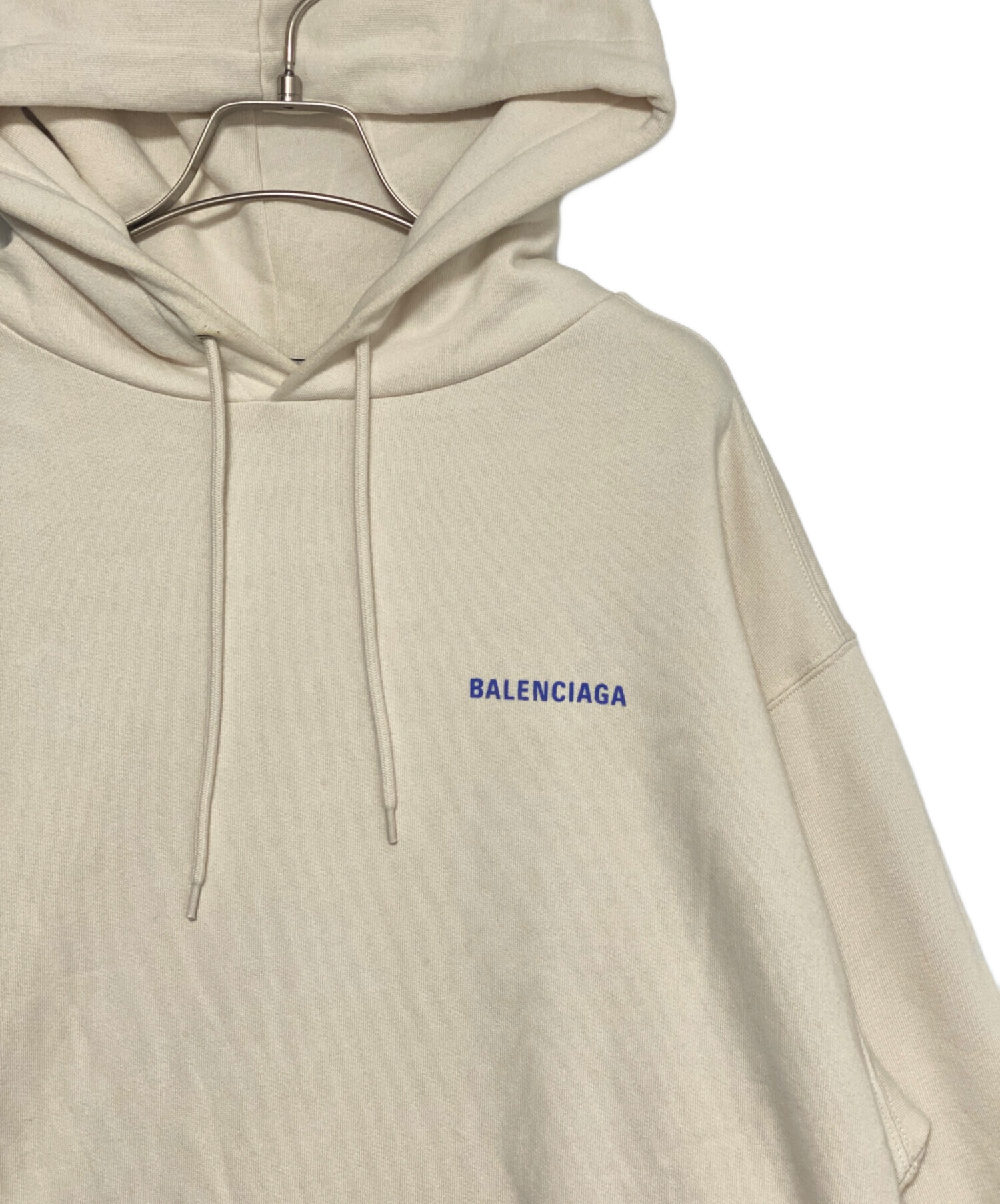 中古・古着通販】BALENCIAGA (バレンシアガ) ロゴパーカー ベージュ