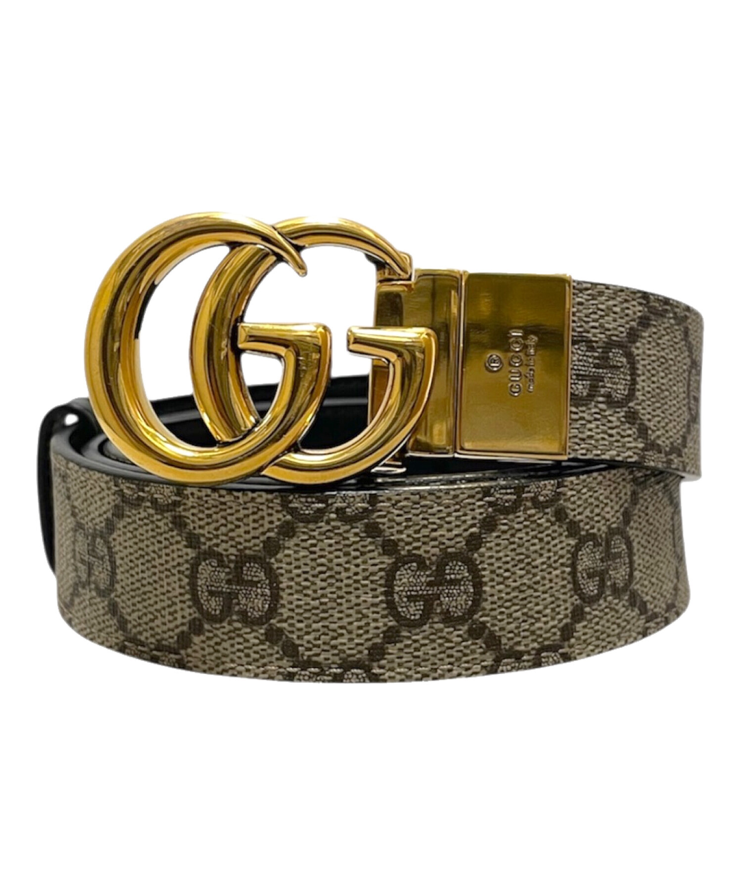 中古・古着通販】GUCCI (グッチ) GGスプリームダブルGベルト サイズ:90  