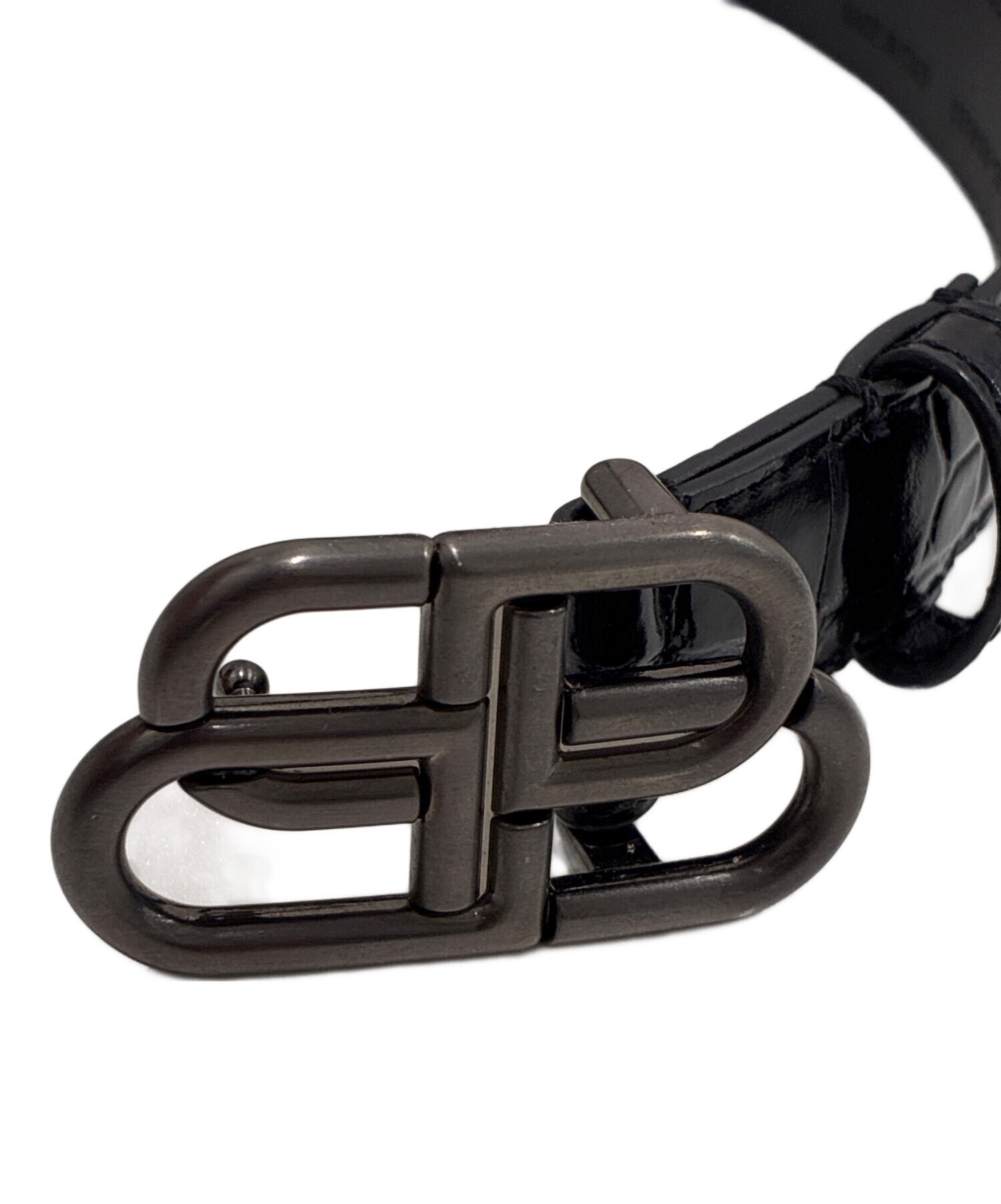 中古・古着通販】BALENCIAGA (バレンシアガ) BBバックルエナメルベルト