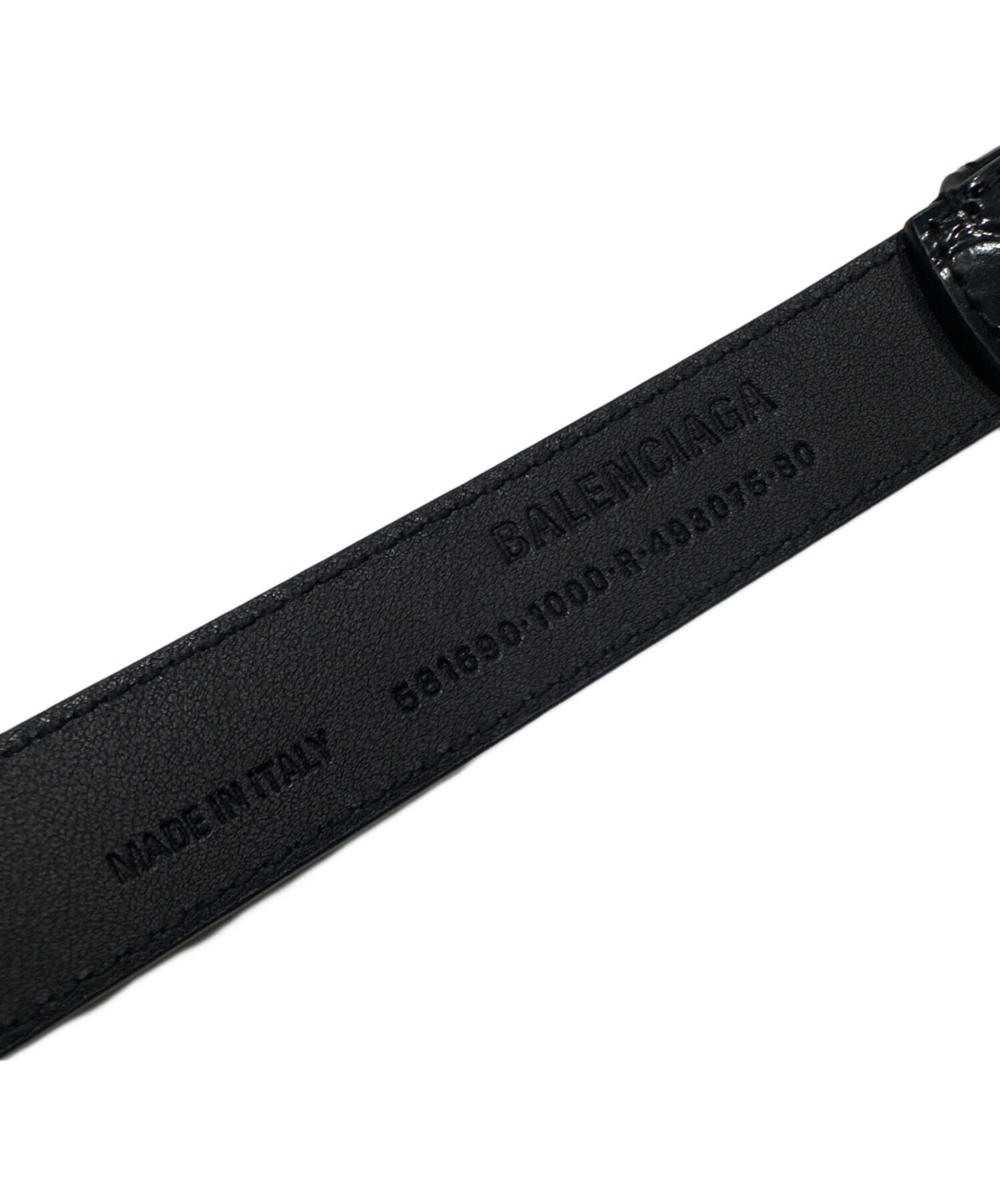 中古・古着通販】BALENCIAGA (バレンシアガ) BBバックルエナメルベルト