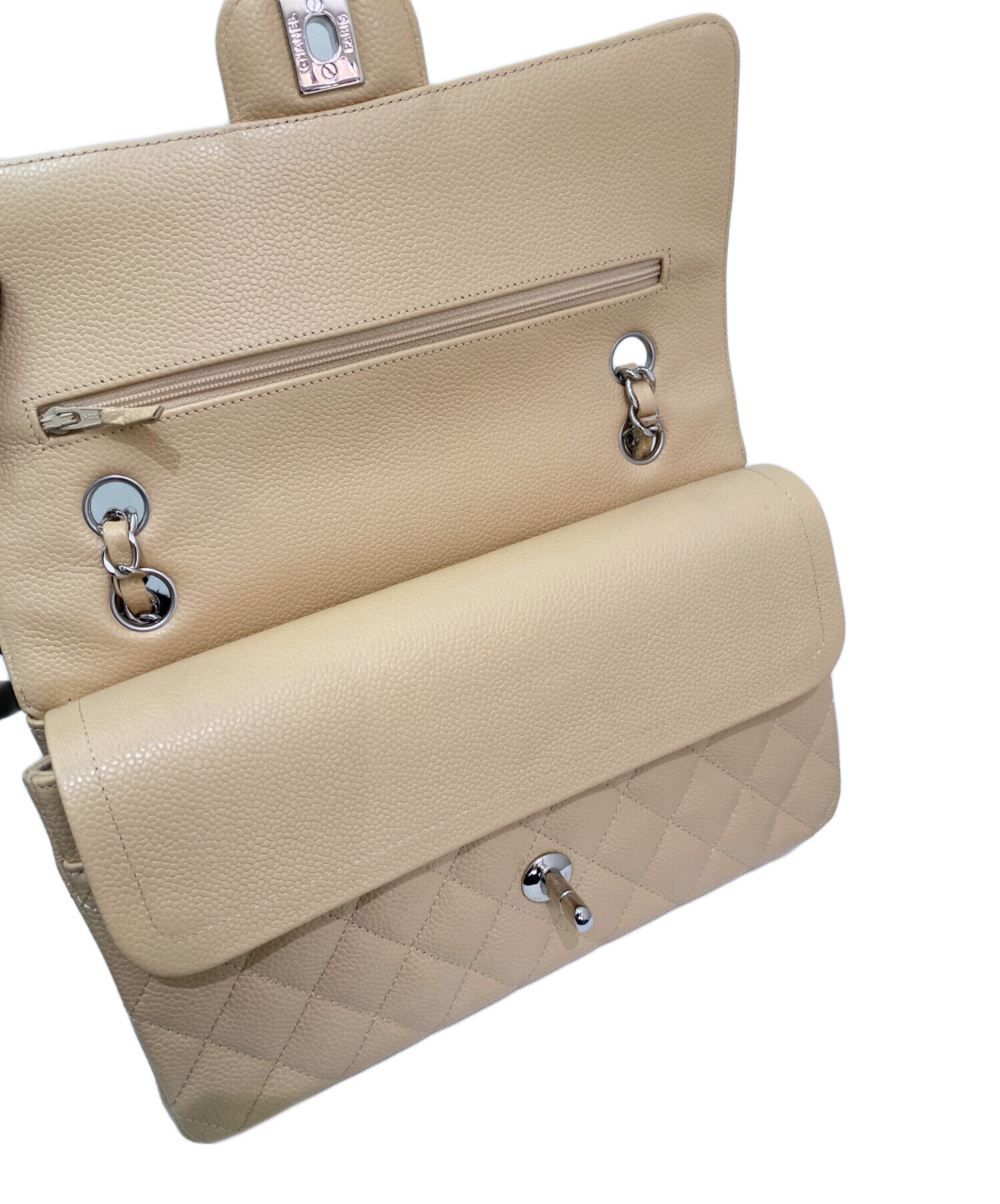 中古・古着通販】CHANEL (シャネル) マトラッセ25 ベージュ サイズ:25