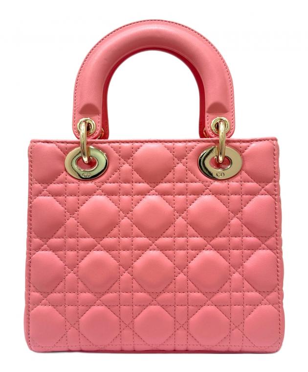 【Christian Dior/クリスチャンディオール】 レディディオール ミディアム 2WAY ハンドバッグ レザー ピンク/アイボリー レディース【中古】【真子質店】【GD】【TMoYMa】 中古・古着通販】Christian Dior (クリスチャン ディオール) レディ