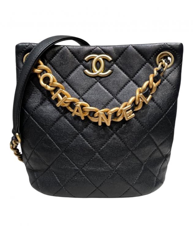 中古・古着通販】CHANEL (シャネル) チェーンバゲットバッグ ブラック