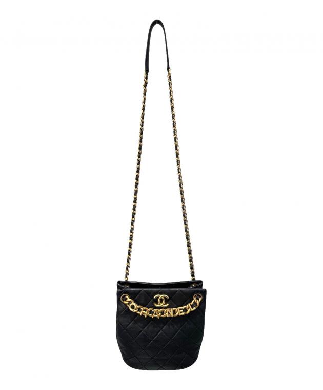 中古・古着通販】CHANEL (シャネル) チェーンバゲットバッグ ブラック