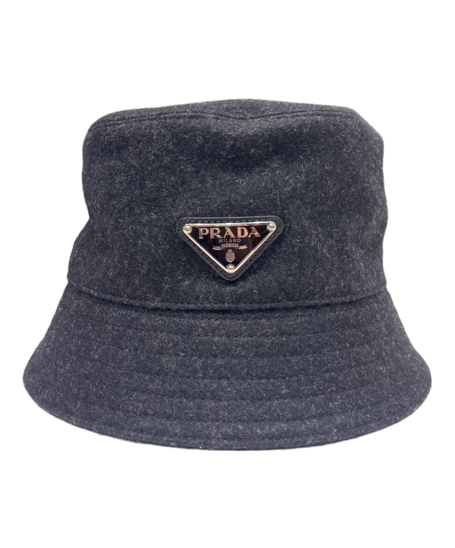 中古・古着通販】PRADA (プラダ) PRADA Triangle Logo Bucket Hat/ロゴ