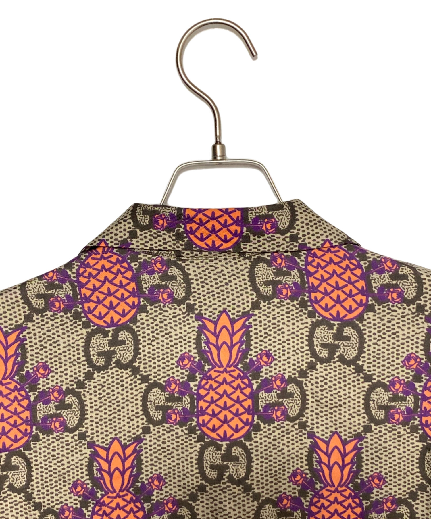 中古・古着通販】GUCCI (グッチ) シルクシャツ ベージュ サイズ:XL