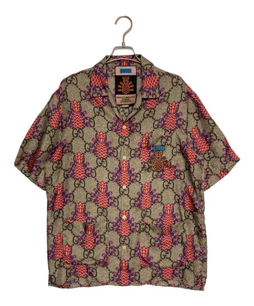 中古・古着通販】GUCCI (グッチ) シルクシャツ ベージュ サイズ:XL