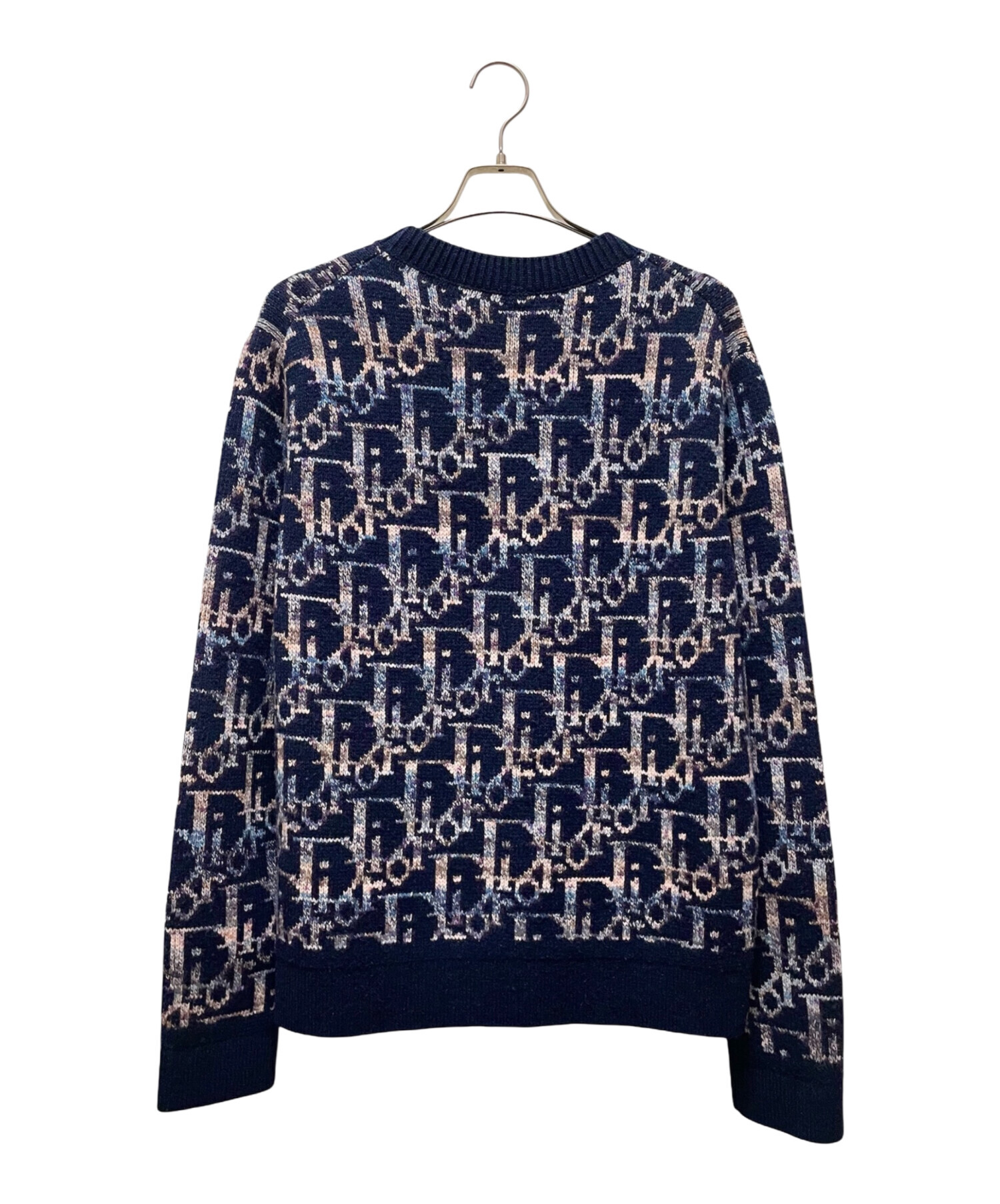 Christian Dior ディオール オブリーク ニット ネイビー 袖ロゴ 中古・古着通販】Dior (ディオール) オブリークコットンジャージー