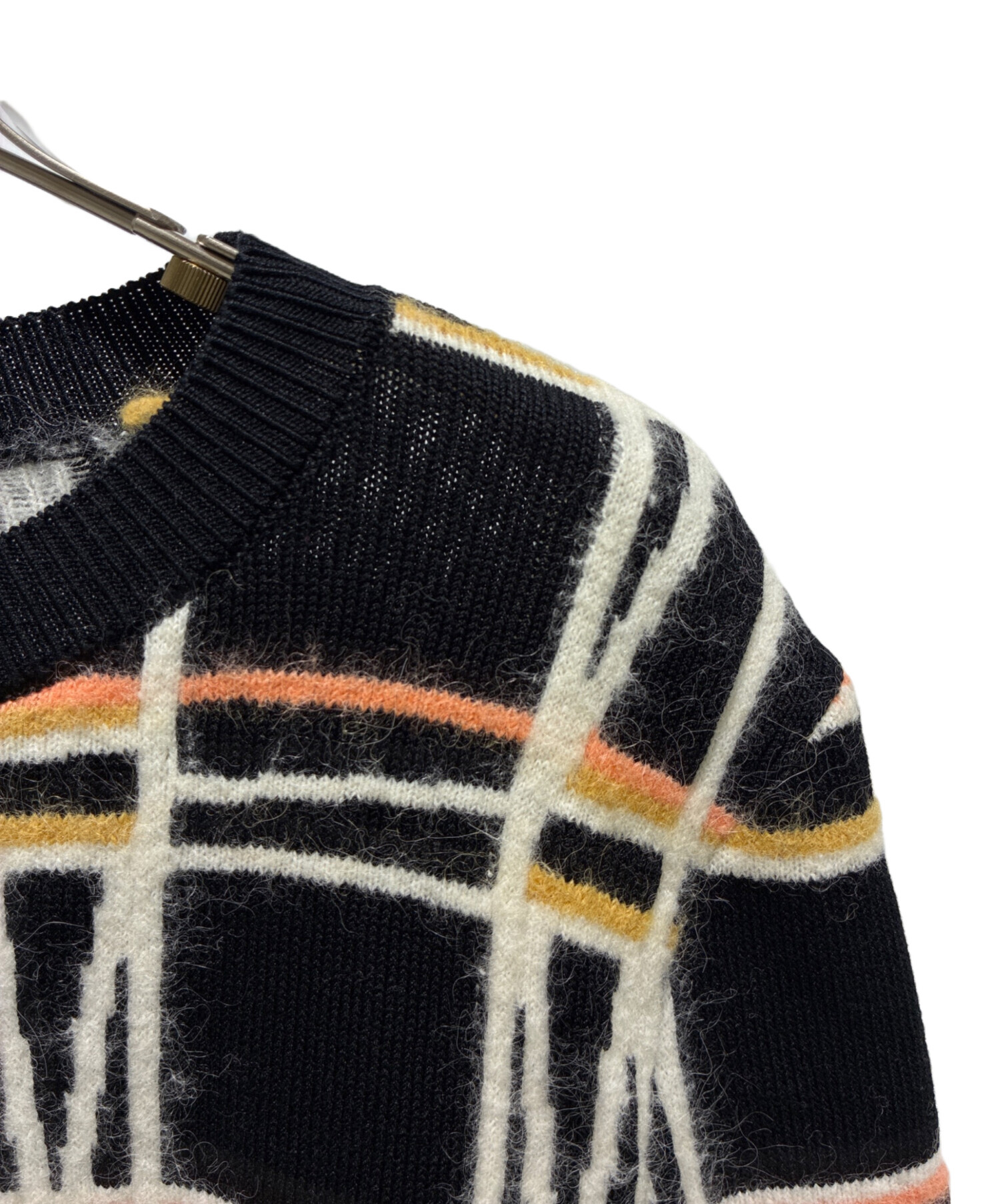 中古・古着通販】CHANEL (シャネル) ココプレート チェック柄 ニット