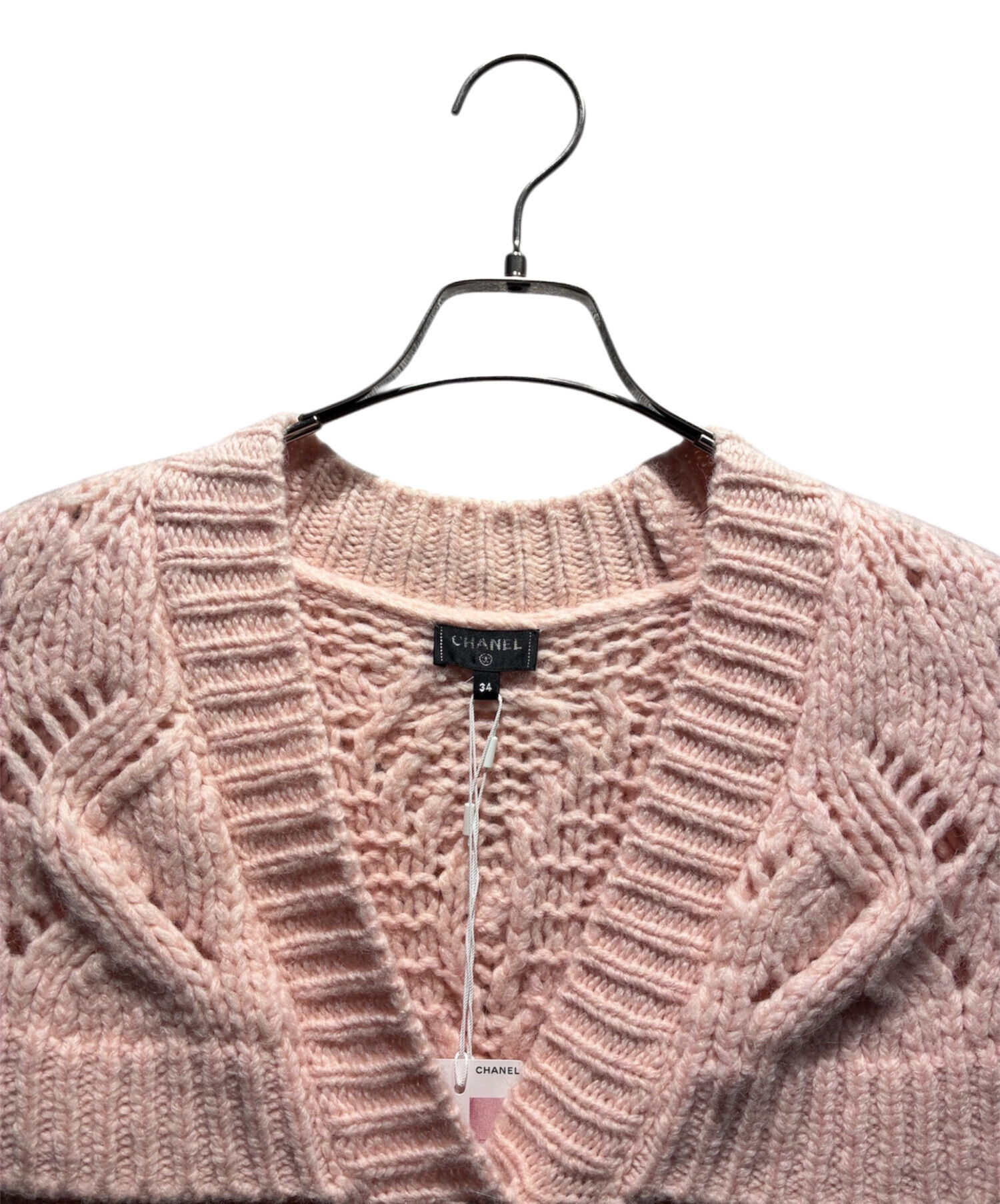 中古・古着通販】CHANEL (シャネル) ココボタンカーディガン ピンク