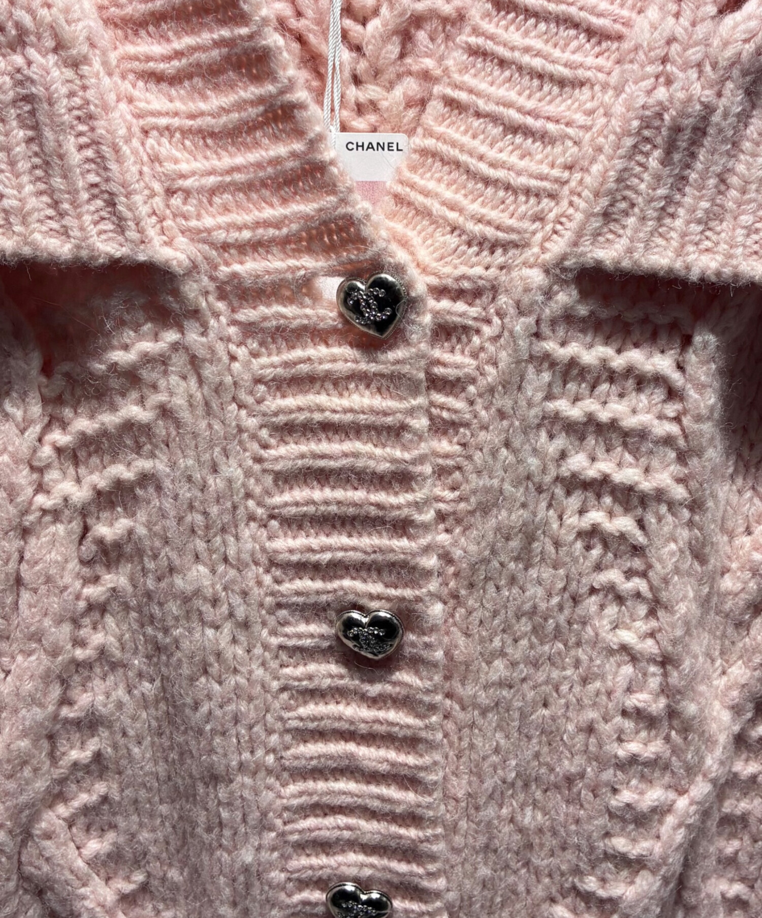 中古・古着通販】CHANEL (シャネル) ココボタンカーディガン ピンク