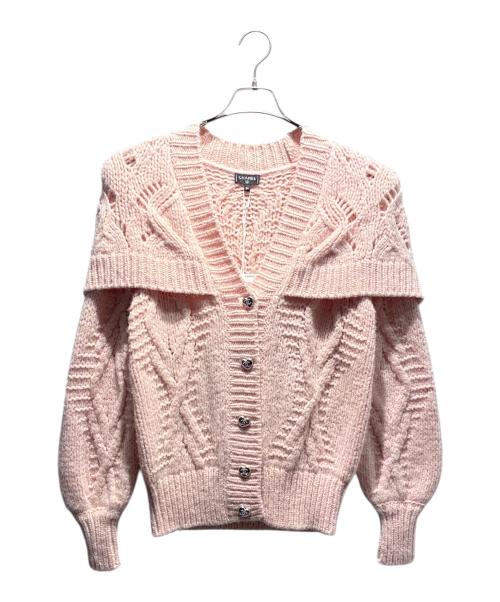 CHANEL ロゴボタン　ベルト　ウール　カーディガン　フューシャピンク CHANEL シャネル カーディガン ウール レディース 中古 15%オフ