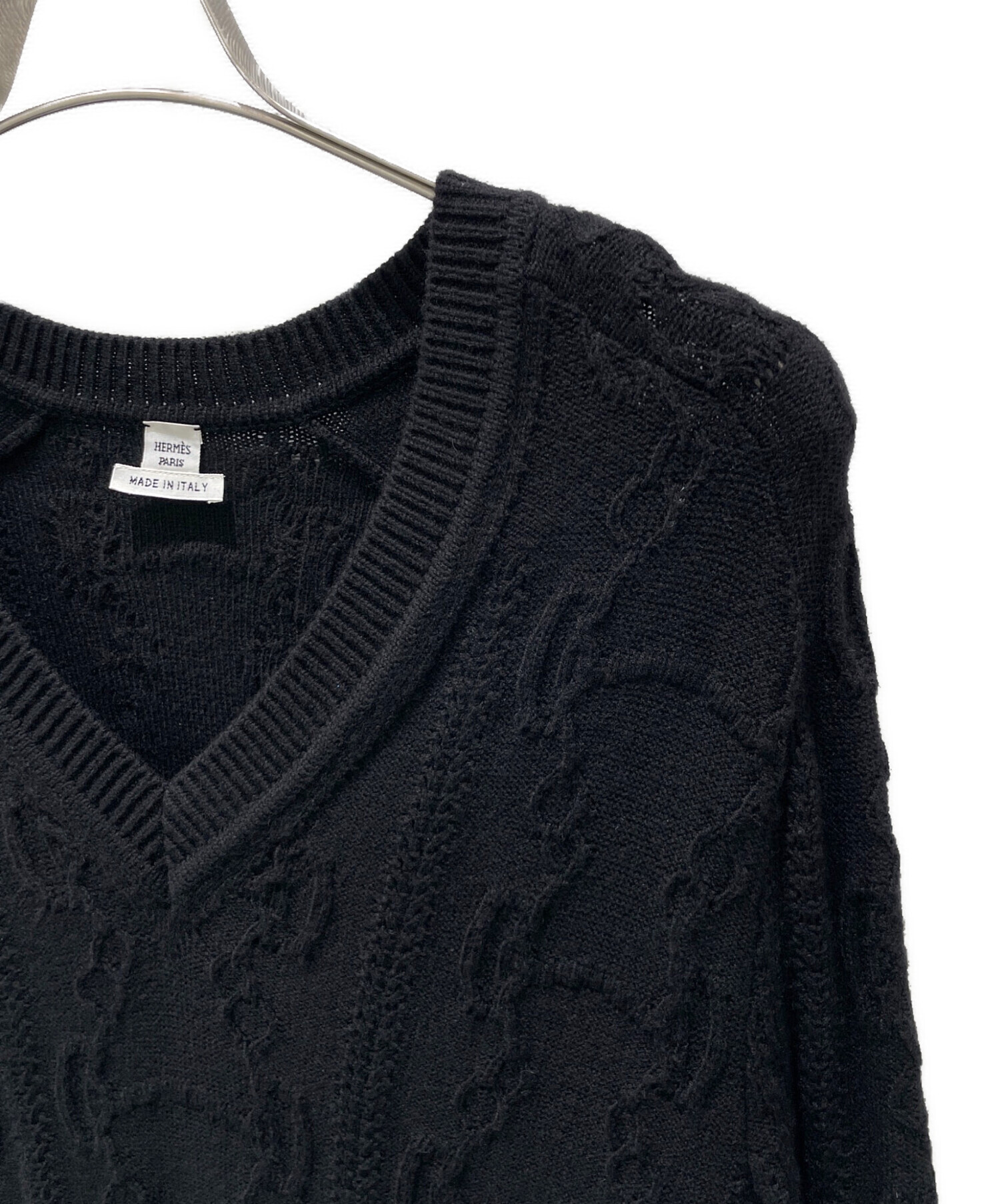 中古・古着通販】HERMES (エルメス) カシミヤ混シェーヌダンクルニット