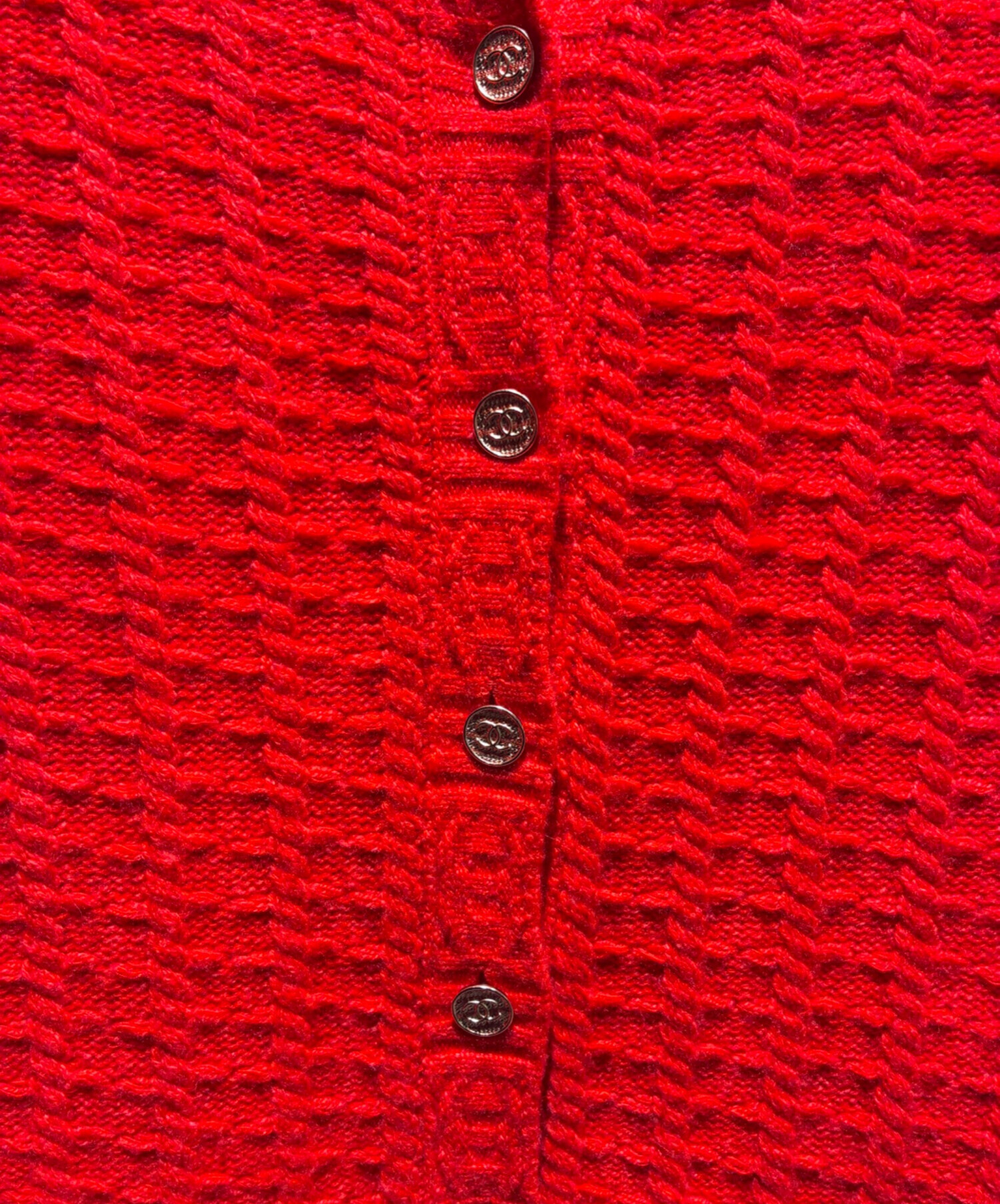 中古・古着通販】CHANEL (シャネル) Coco button cashmere and wool