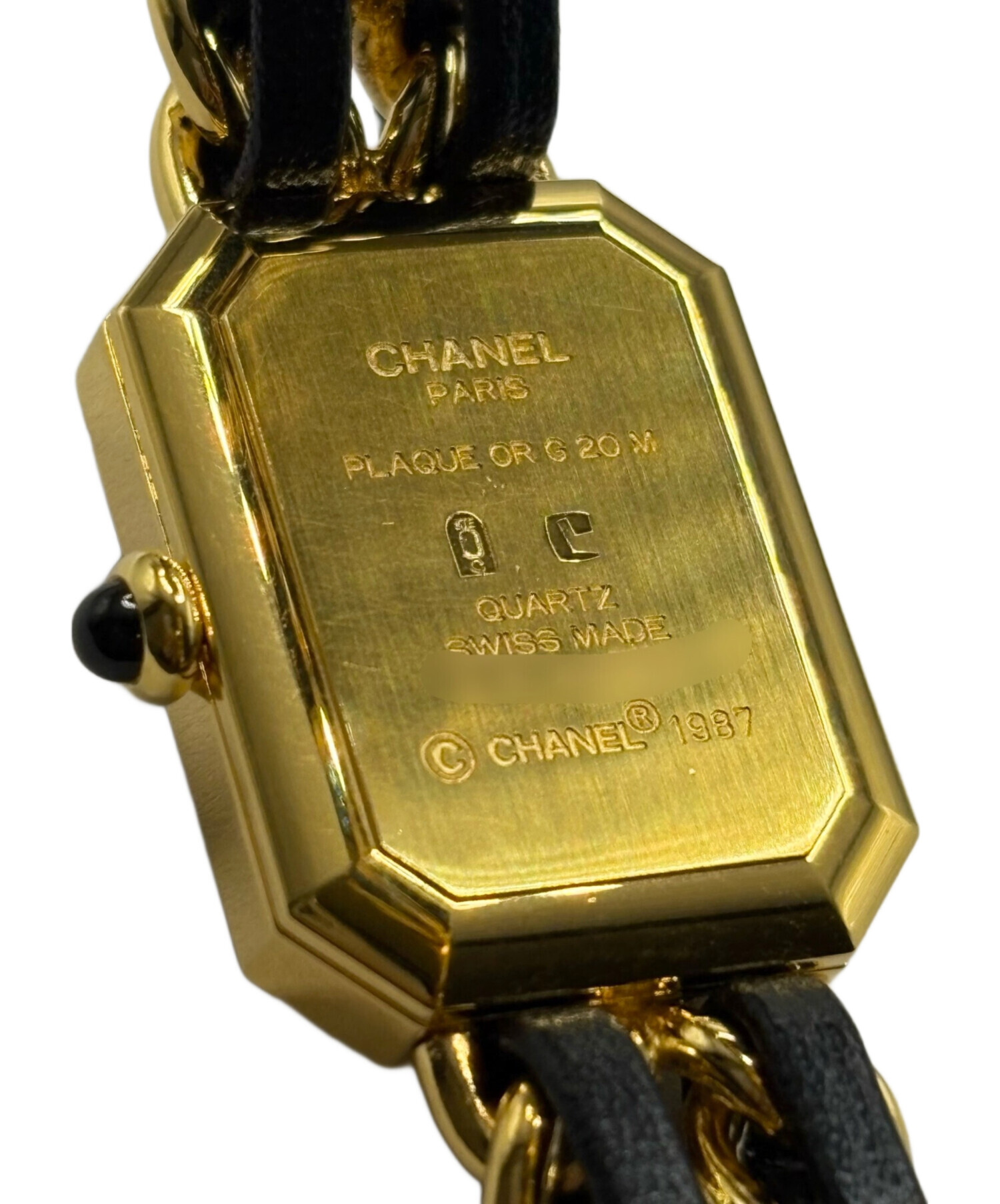 中古・古着通販】CHANEL (シャネル) プルミエールL 黒文字盤 サイズ:L