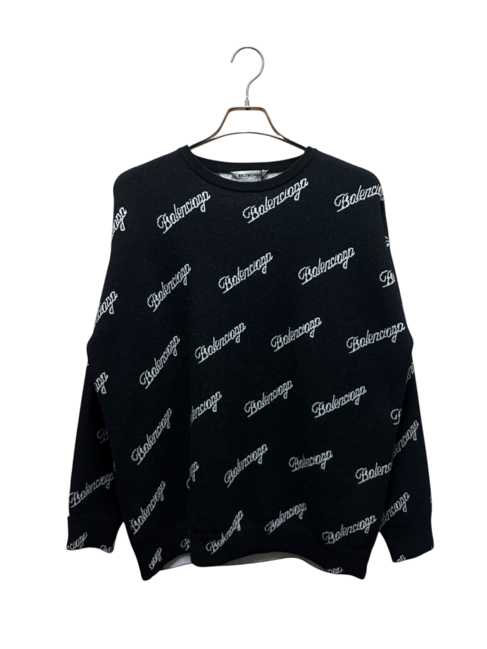 中古・古着通販】BALENCIAGA (バレンシアガ) スクリプトロゴクルー 
