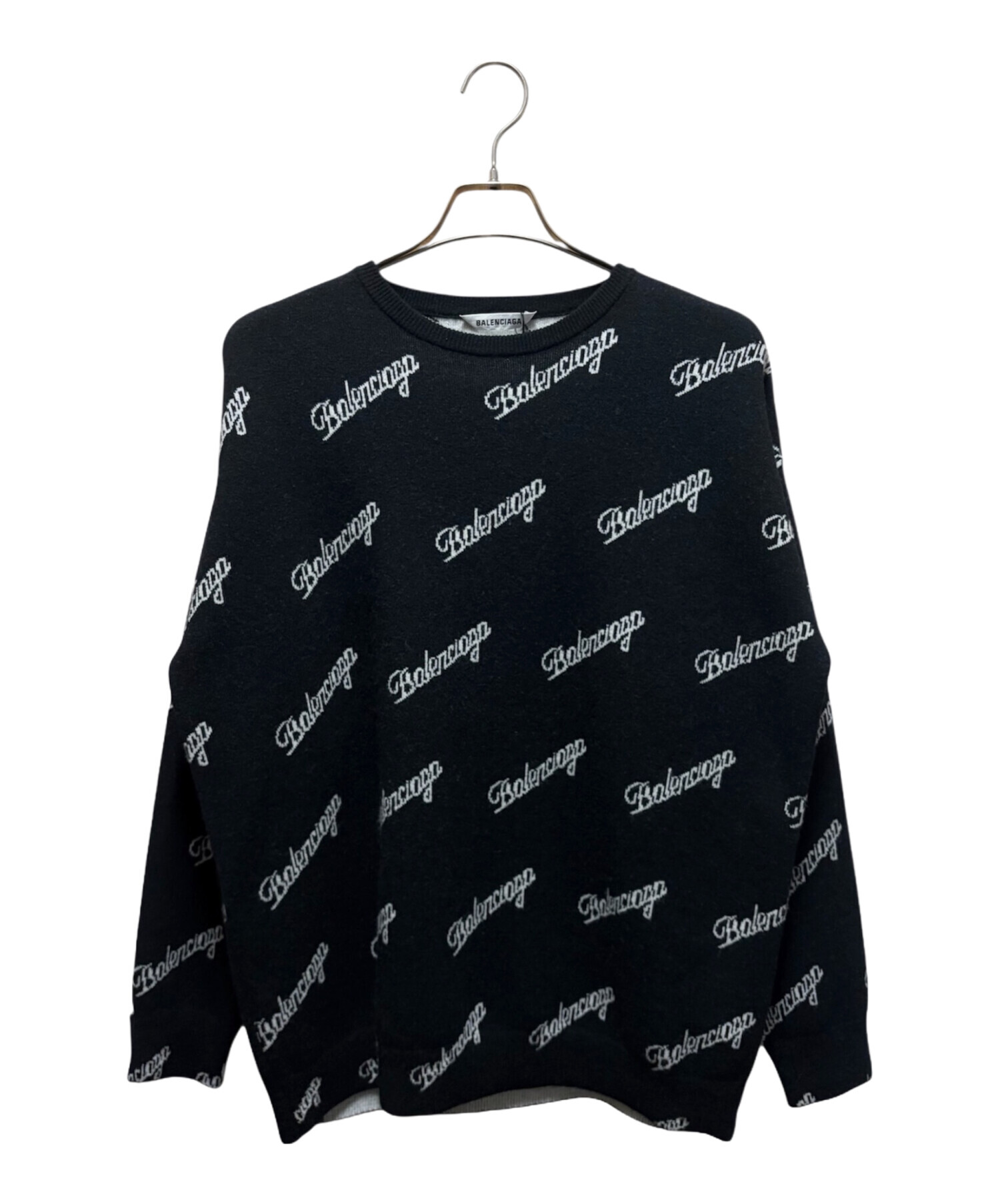 中古・古着通販】BALENCIAGA (バレンシアガ) Script logo crew neck