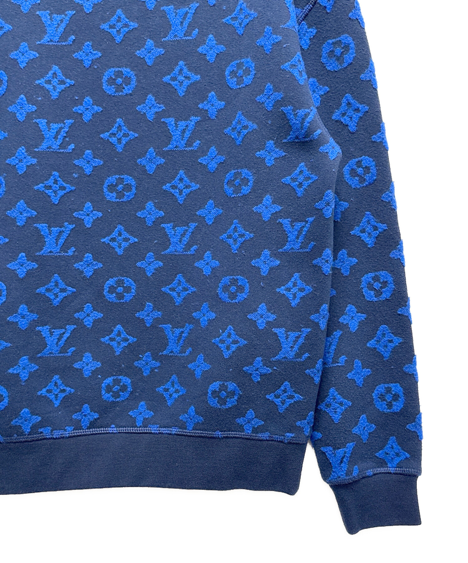 LOUIS VUITTON / モノグラム スウェット ブルー 中古・古着通販】LOUIS VUITTON (ルイ ヴィトン) モノグラムスウェット