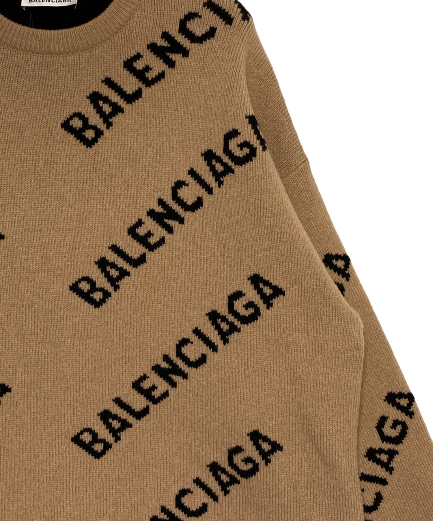 中古・古着通販】BALENCIAGA (バレンシアガ) オールオーバーロゴニット