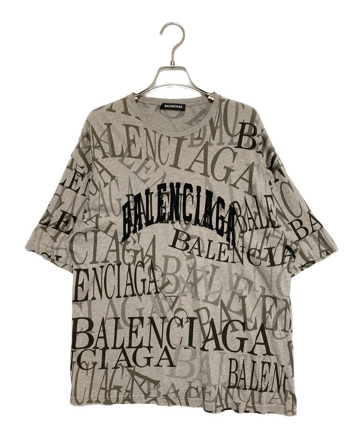中古・古着通販】BALENCIAGA (バレンシアガ) ロゴTシャツ グレー